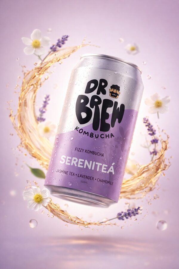 Sereniteá kombucha can